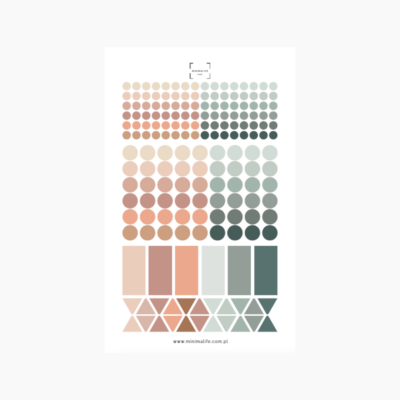 Naklejki do planowania - kropeczki ALMOND SAGE