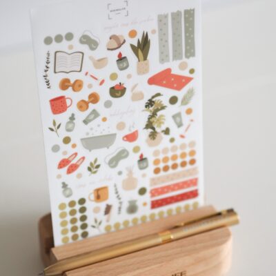 Naklejki do planowania - ilustracje czas wolny i spa