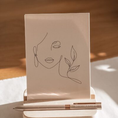 Pocztówka - karta do życzeń LINEART