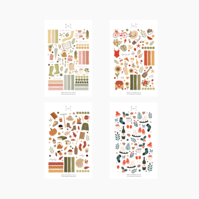 Zestaw naklejek 4 pory roku