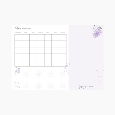 Biuwar podkładka na biurko, plan miesiąca, bez