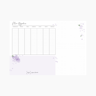 Biuwar, podkładka na biurko, planner na biurko bez. Plan tygodnia.