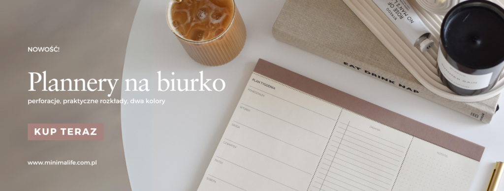 NOWOŚĆ Plannery na biurko z perforacjami. Biuwary do notowania i planowania.