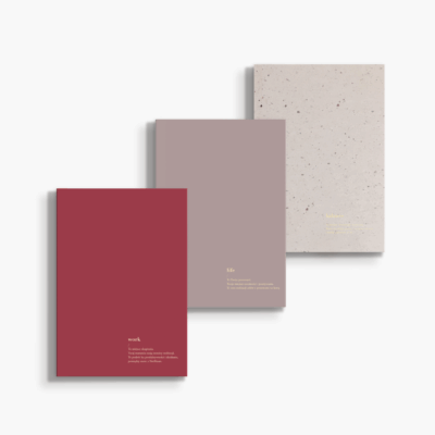 Work life balance zestaw notesów w kropki format A5