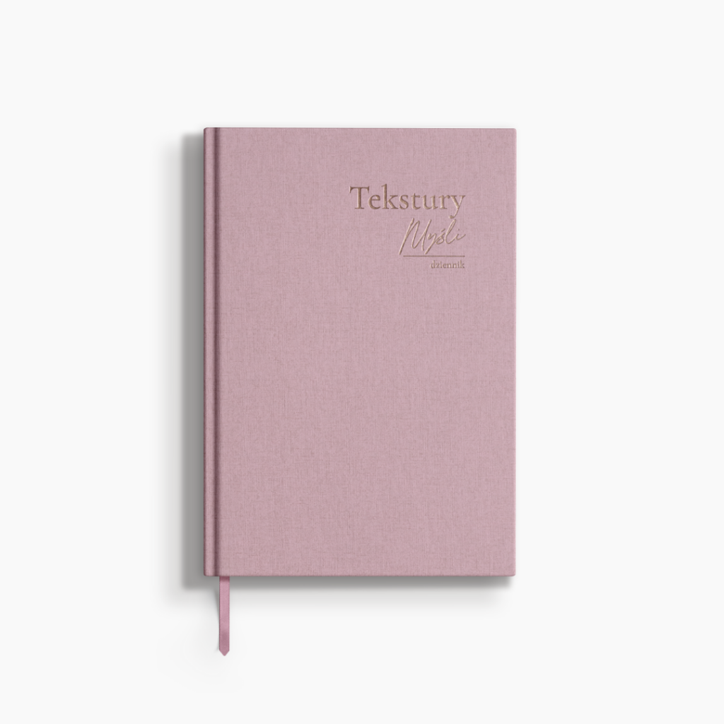 Tekstury myśli dziennik refleksji MINIMALIFE roz ze złotem