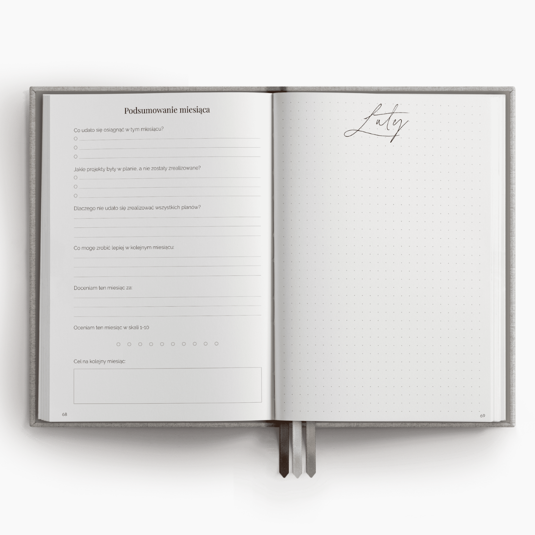 MINIMALIFE planner 2026 dzienny tygodniowy podsumowanie miesiaca