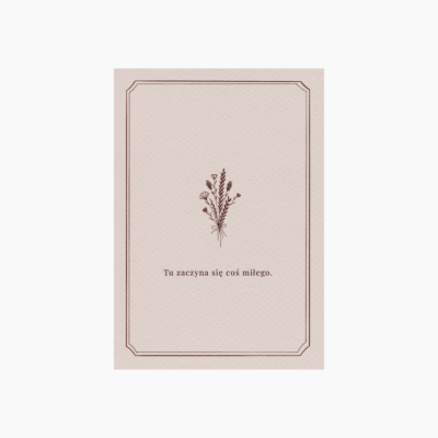 Karta okolicznosciowa z koperta Tu zaczyna sie cos milego MINIMALIFE
