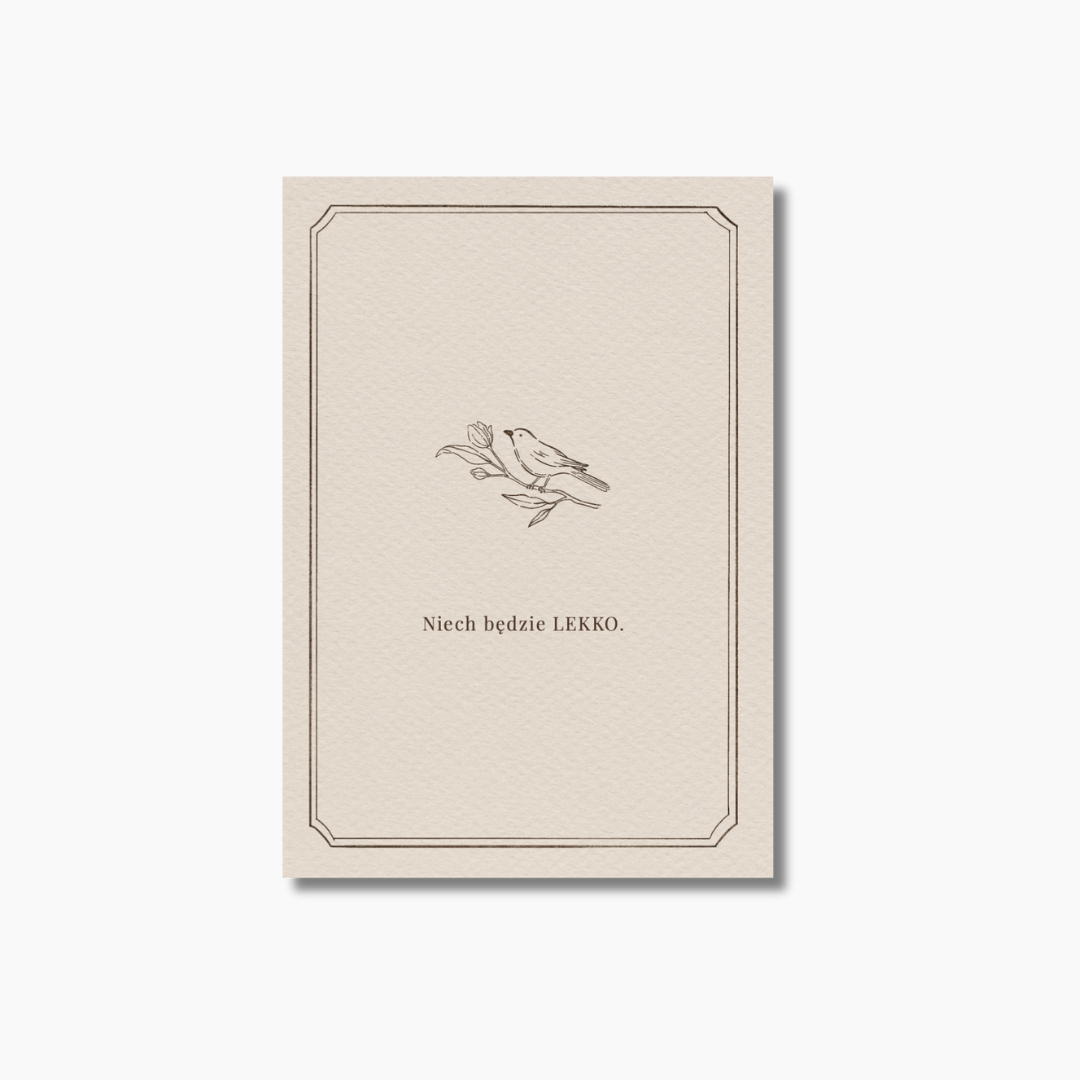 Karta okolicznosciowa z koperta niech bedzie lekko MINIMALIFE