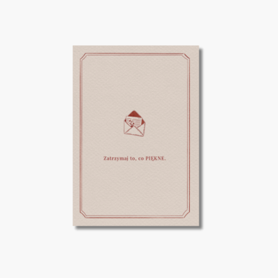 Karta okolicznosciowa z koperta zatrzymaj to co piekne MINIMALIFE