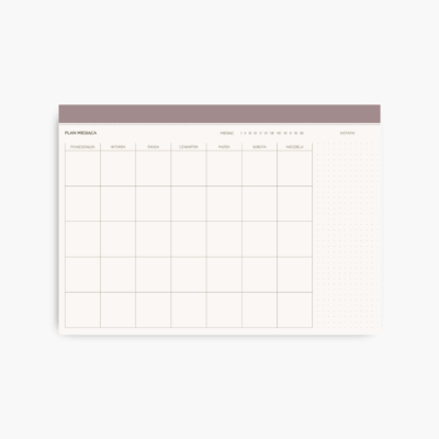 Plan miesiaca MINIMALIFE Almond MINIMAL