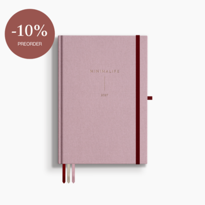MINIMALIFE kalendarz 2027 brudny roz gładka okliena preorder BLUSH