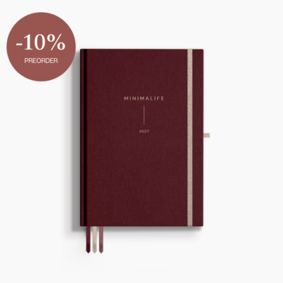 MINIMALIFE kalendarz 2027 burgund plotno preorder GARNET