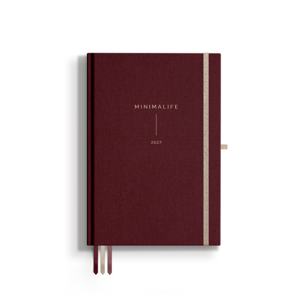 MINIMALIFE kalendarz 2027 wine burgund plotno
