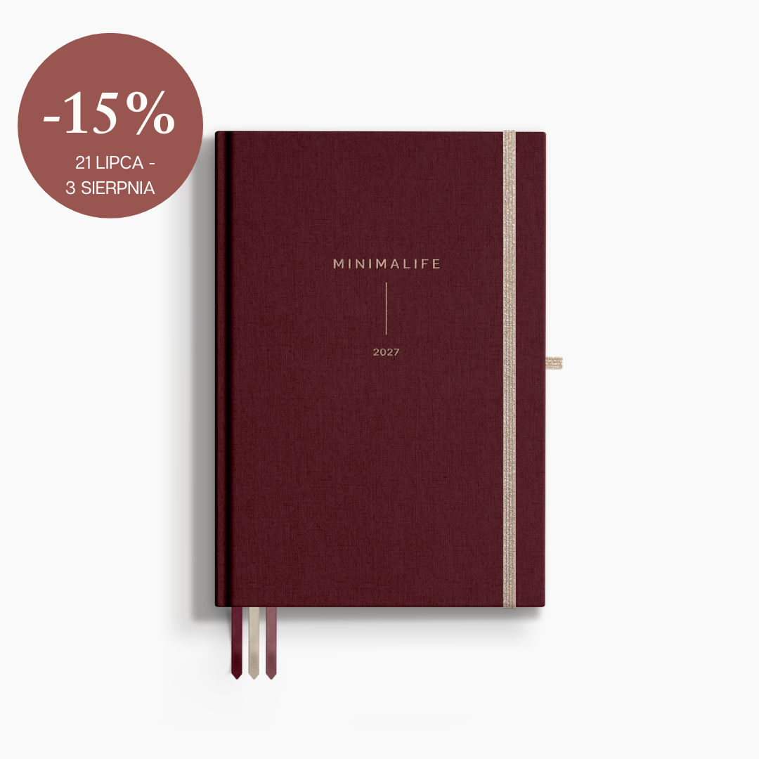 MINIMALIFE kalendarz 2027 wine burgund plotno preorder