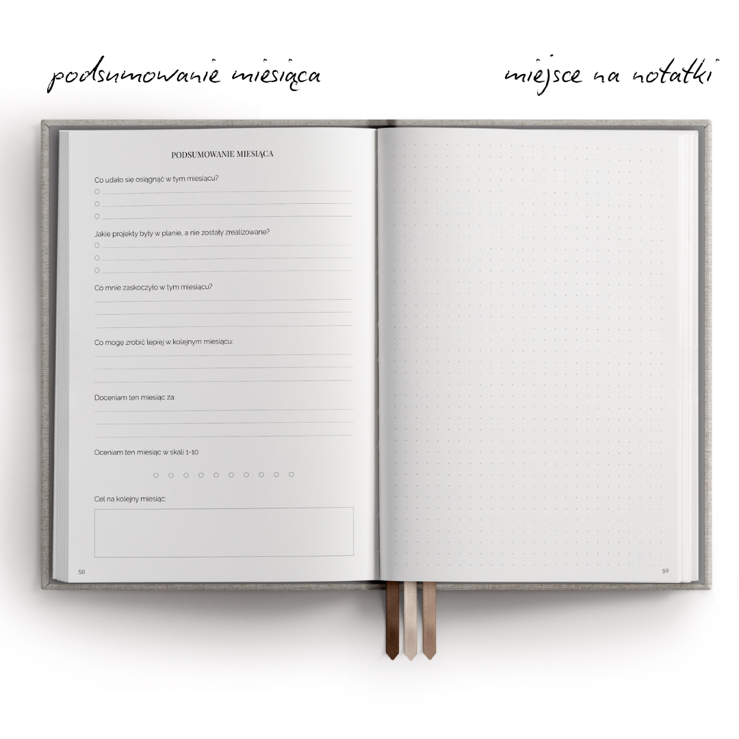 MINIMALIFE planner 2027 podsumowanie miesiaca