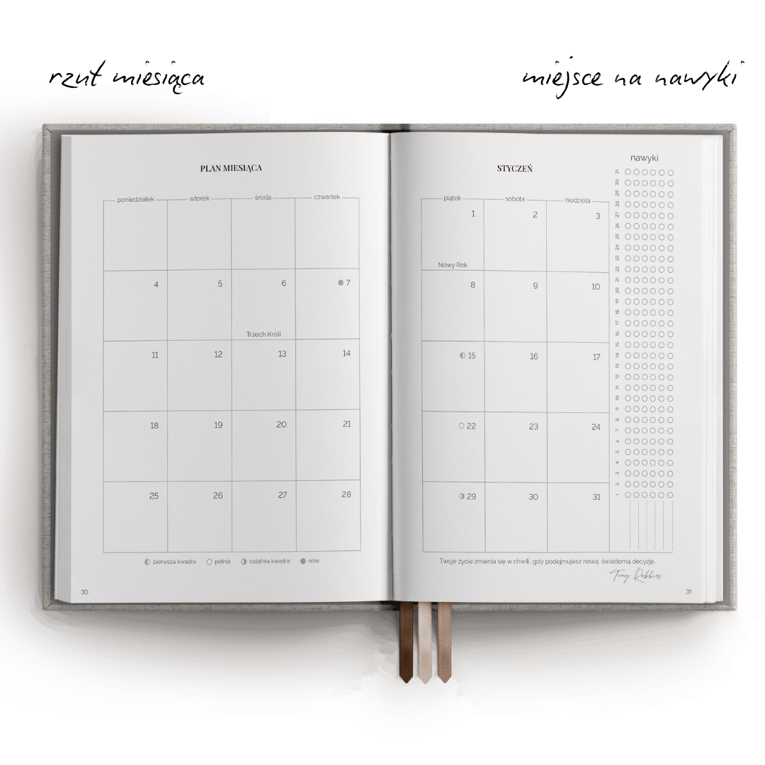 MINIMALIFE planner 2027 rzut miesiaca